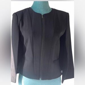 BCBGMaxAzria Black Jacket Sleeveless with Cape